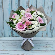Букет цветов из:  Герберы, Альстромерии и Хризантемы в Воле