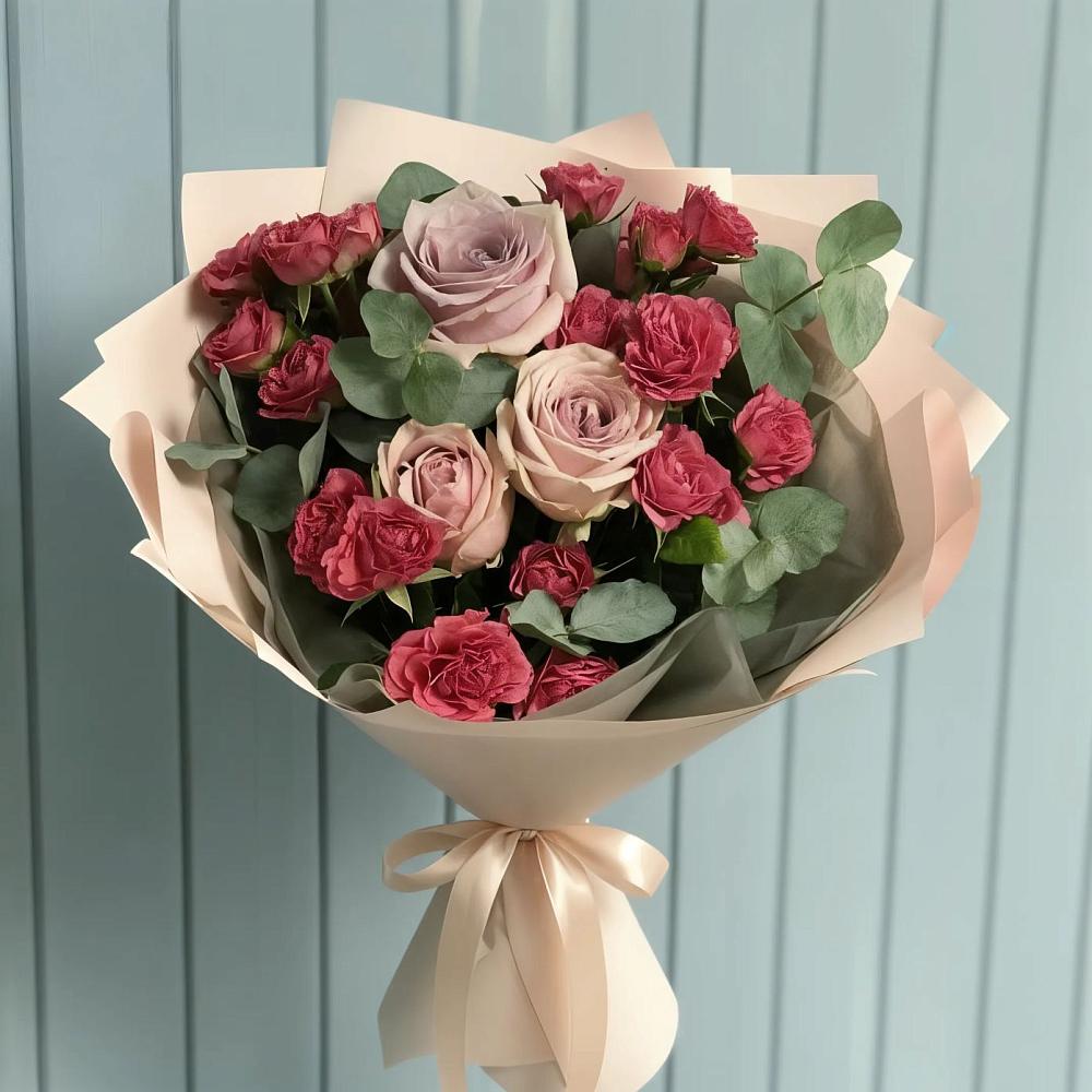 Букет цветов из: Гвоздики и Розы в Воле