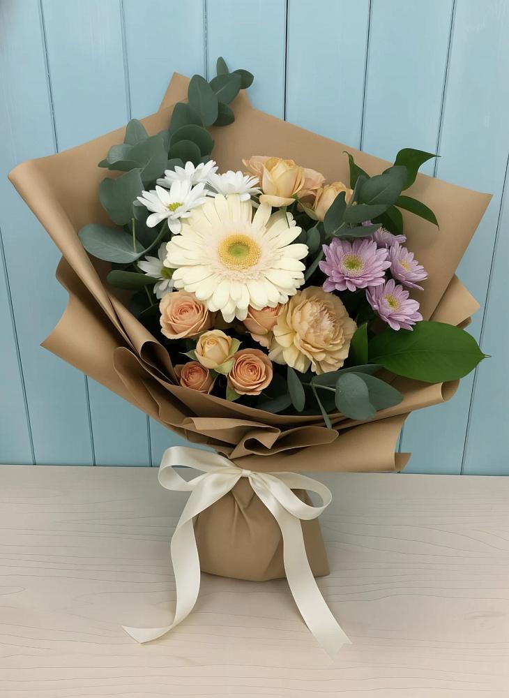 Букет цветов из: Герберы и Хризантемы в Воле