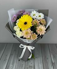 Букет цветов из:  Розы, Герберы и Хризантемы #REPLACE_PRED# Воле