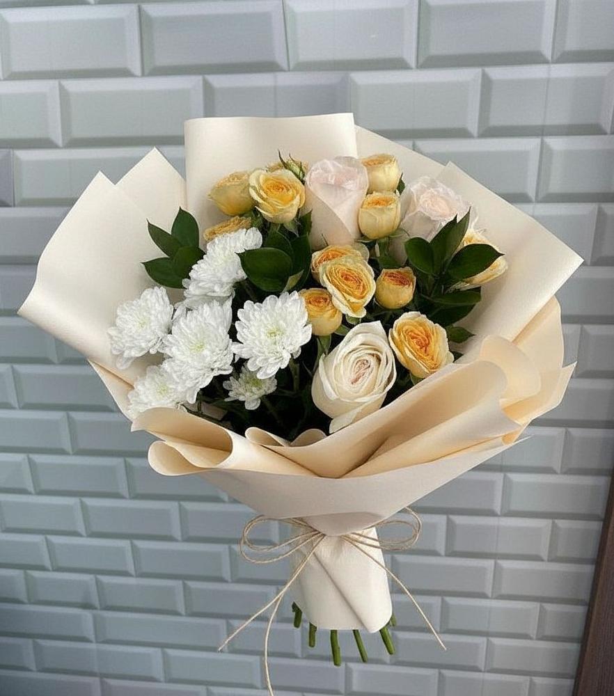 Букет цветов из: Розы и Хризантемы в Воле