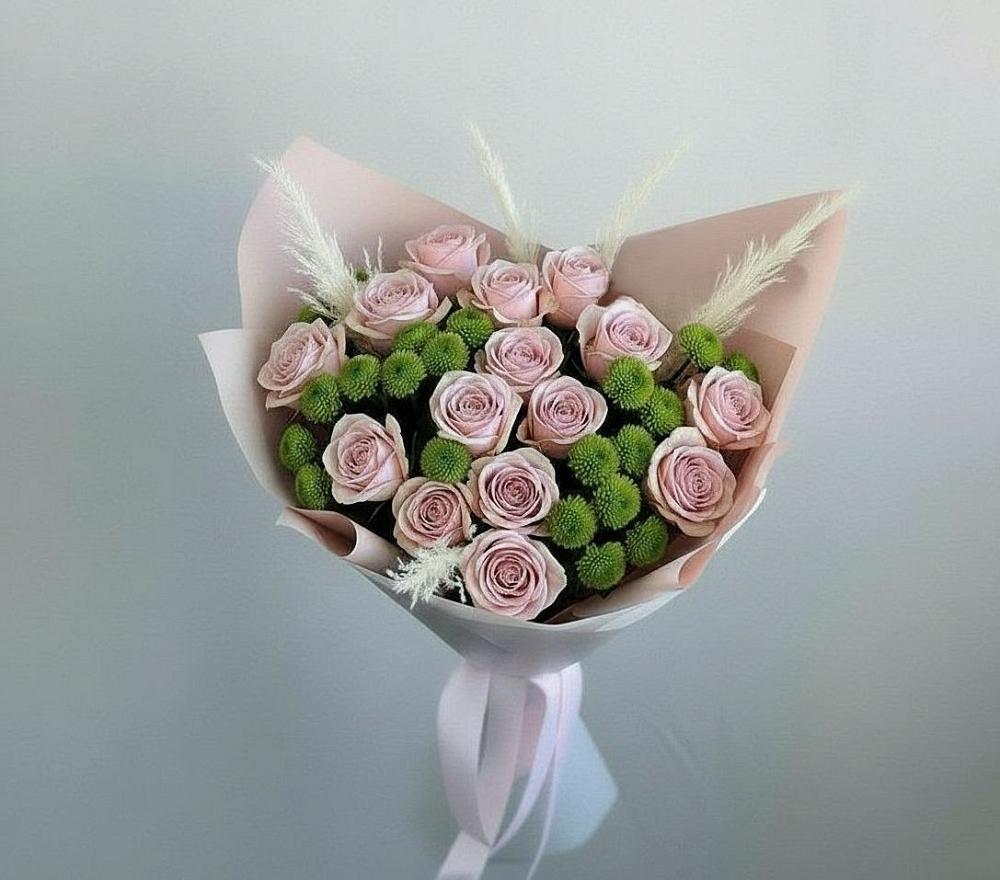 Букет цветов из: Розы и Хризантемы в Воле