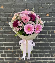 Букет цветов из:  Герберы и Хризантемы в Воле