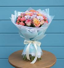 Букет цветов из:  Хризантемы и Розы в Воле