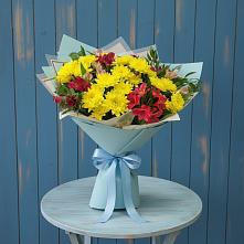 Букет цветов из:  Альстромерии и Хризантемы в Воле