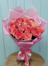 Букет 15 Розовых роз Равель в Воле