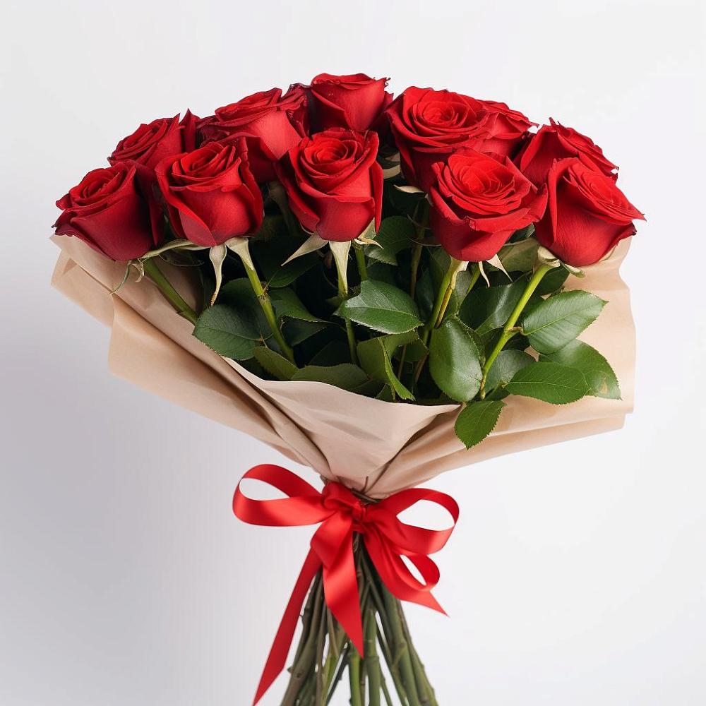Букет 11 Красных роз Эдлесс Лав в Воле