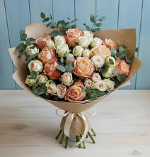 Букет цветов из:  Альстромерии и Розы в Воле